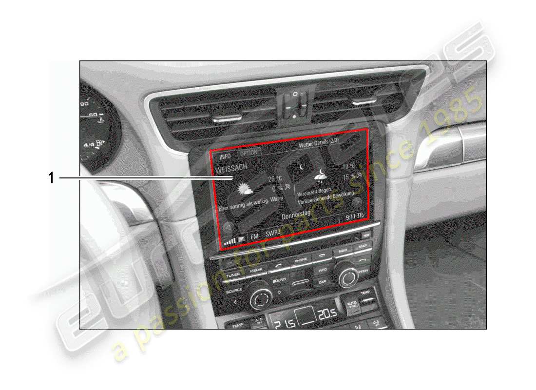 porsche tequipment 98x/99x (2017) software part diagram