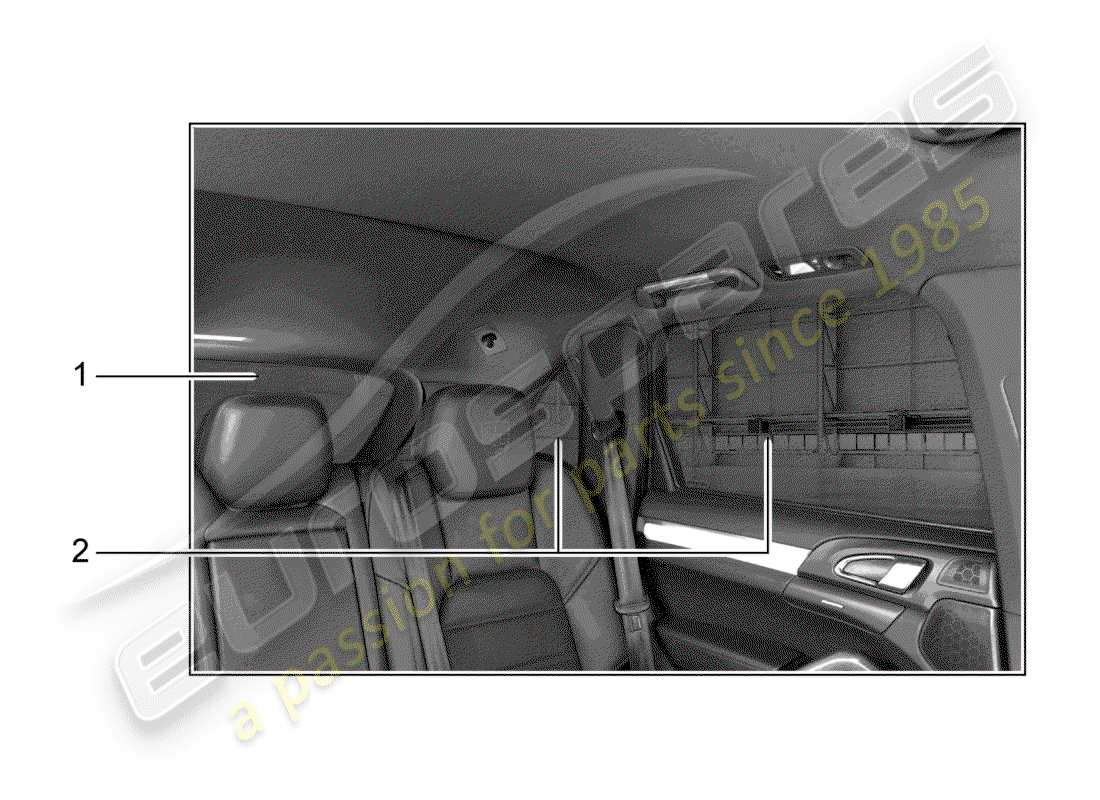 porsche tequipment cayenne (2020) grill part diagram