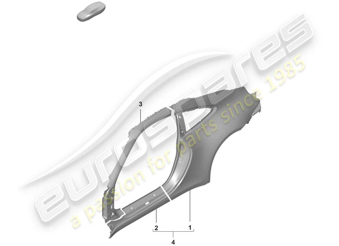 porsche 2019 side panel part diagram