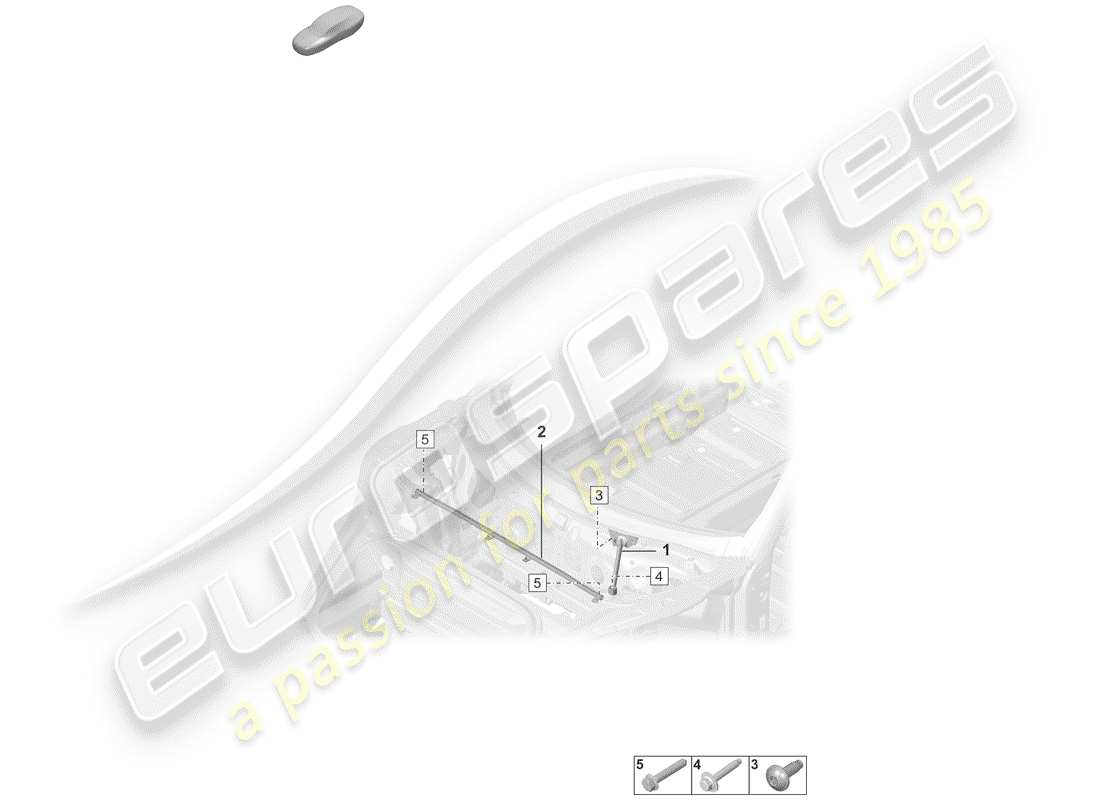 porsche 2019 dome strut part diagram