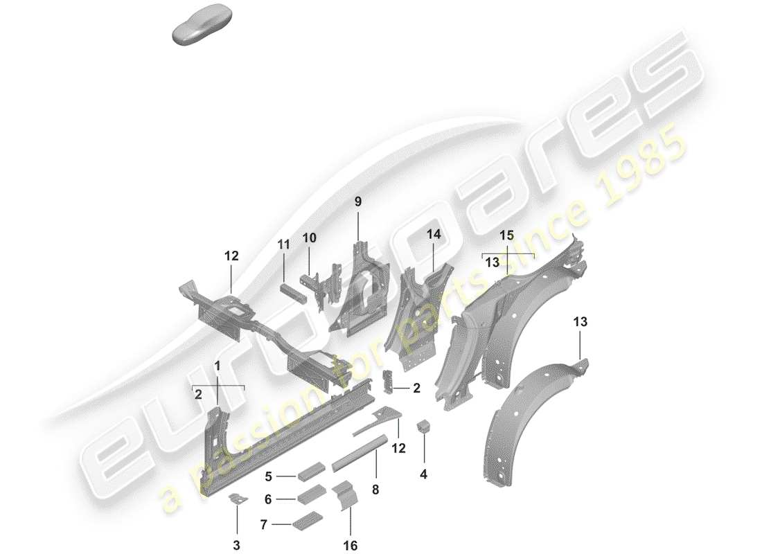 porsche 2019 sill part diagram