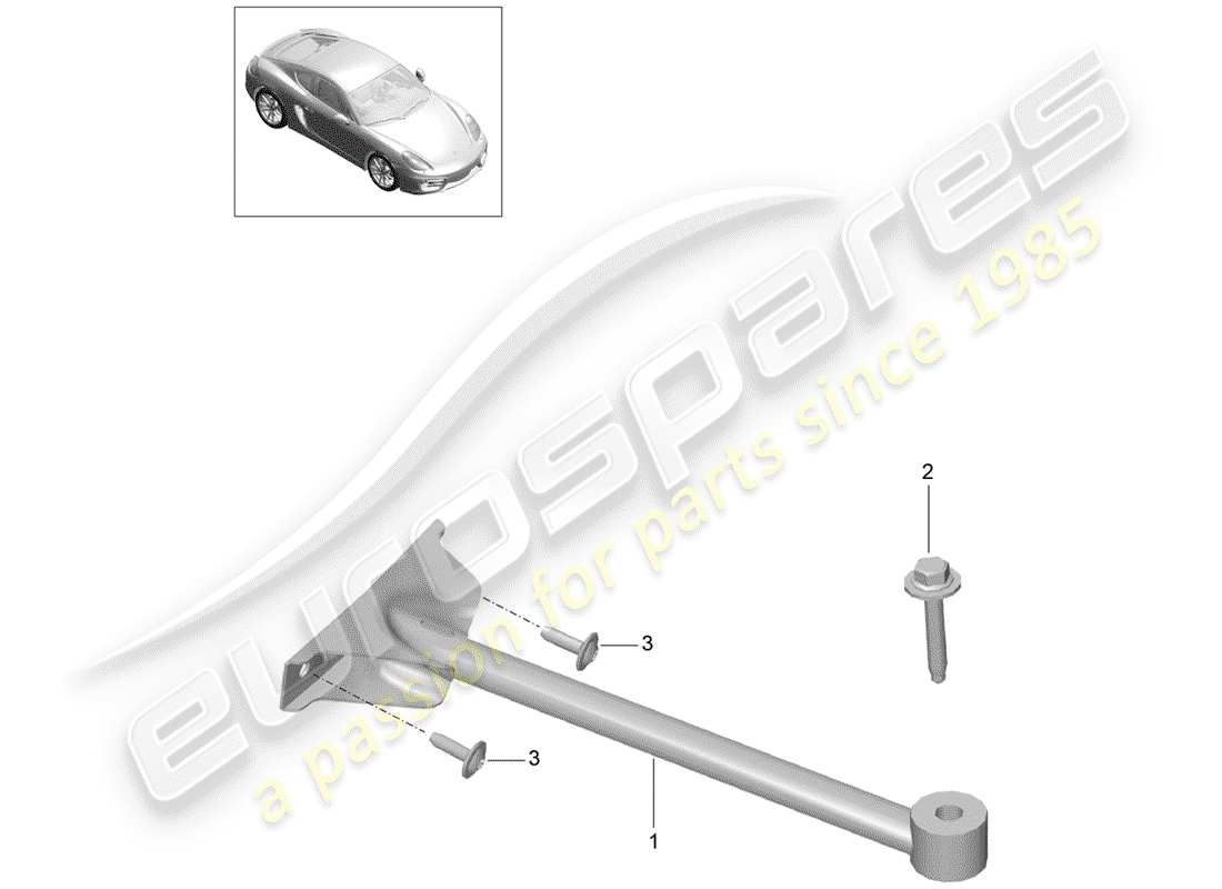 porsche cayman 981 (2015) dome strut part diagram