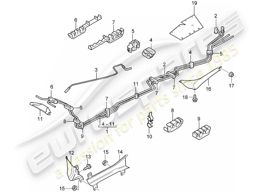 porsche cayenne (2010) fuel system part diagram