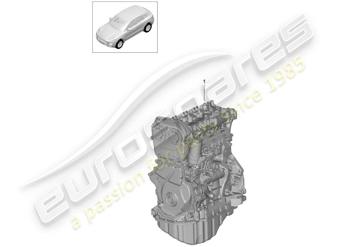 porsche macan (2018) long block part diagram