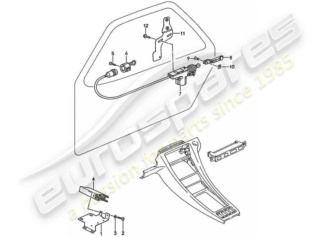 porsche 928 (1990) central locking system - d - mj 1989>> part diagram