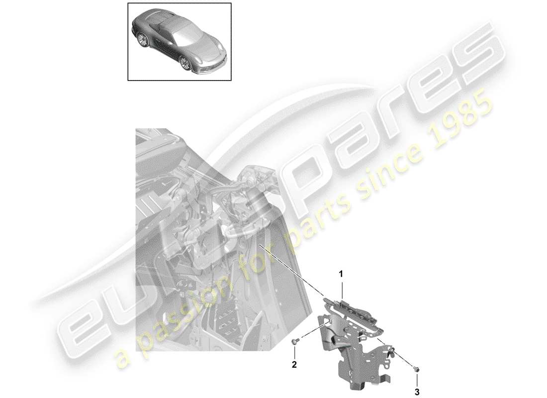 porsche 991r/gt3/rs (2017) flap part diagram