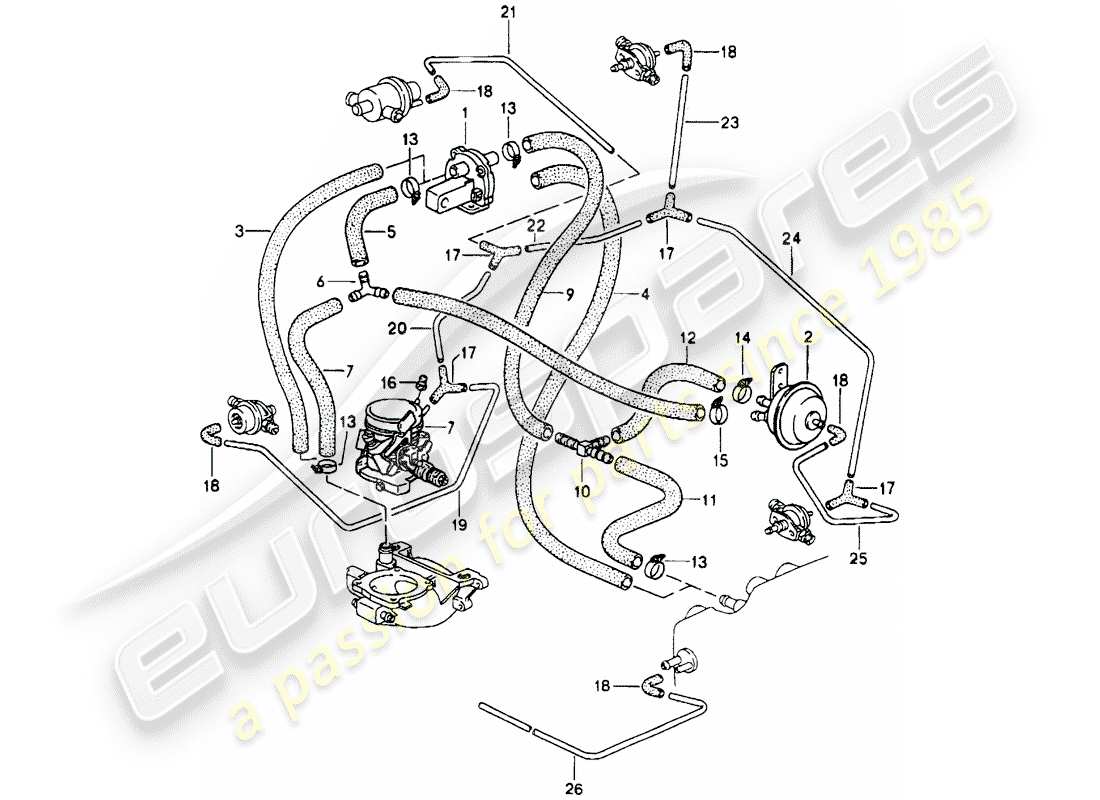 porsche 928 (1986) lh-jetronic - 2 - d - mj 1984>> part diagram