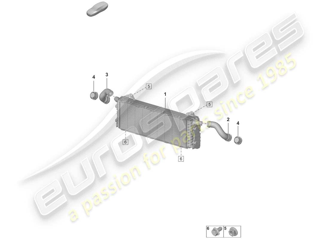 porsche 2019 radiator part diagram