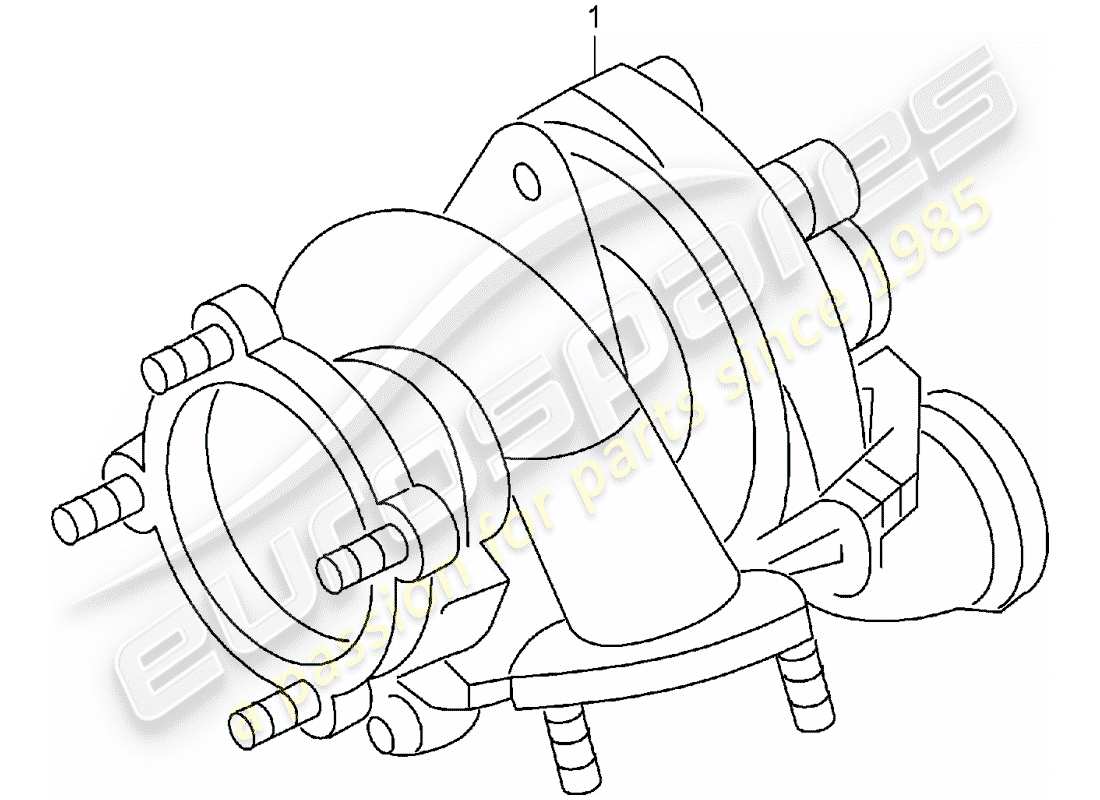 porsche replacement catalogue (1994) exhaust gas turbocharger part diagram