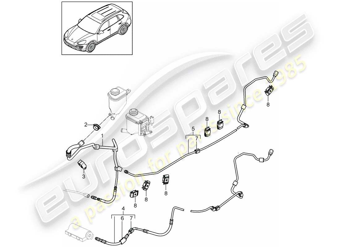 porsche cayenne e2 (2015) stabilizer part diagram