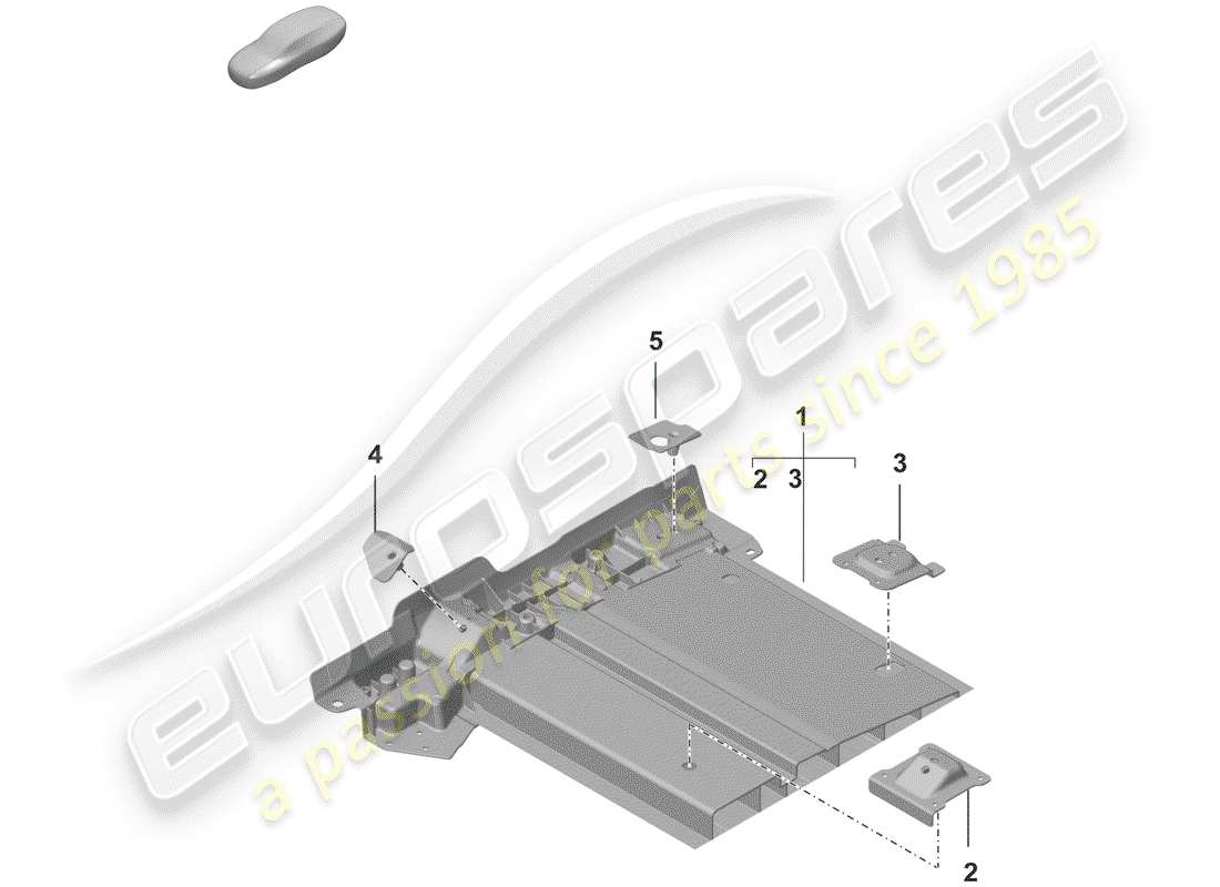 porsche 2019 seat support part diagram