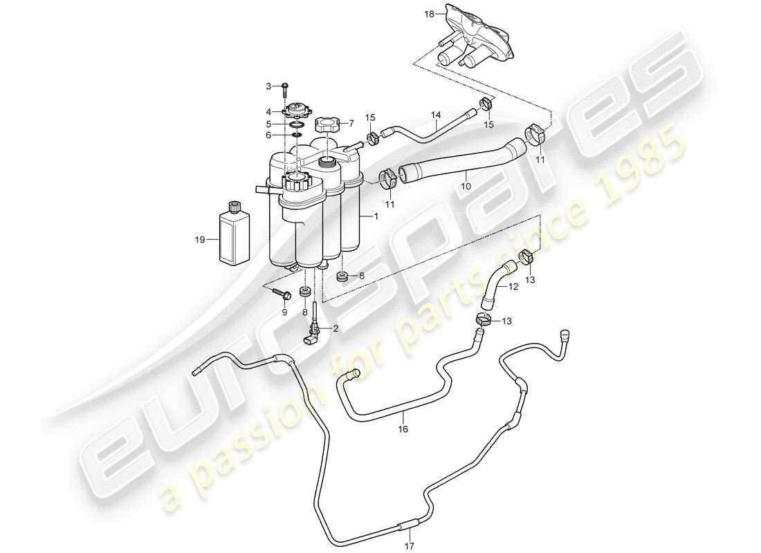 porsche boxster 987 (2006) water cooling 4 part diagram