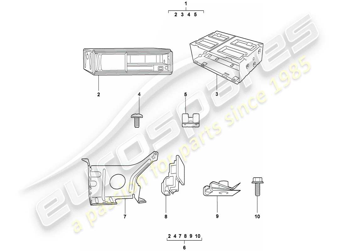 porsche tequipment catalogue (1995) cd-changer part diagram