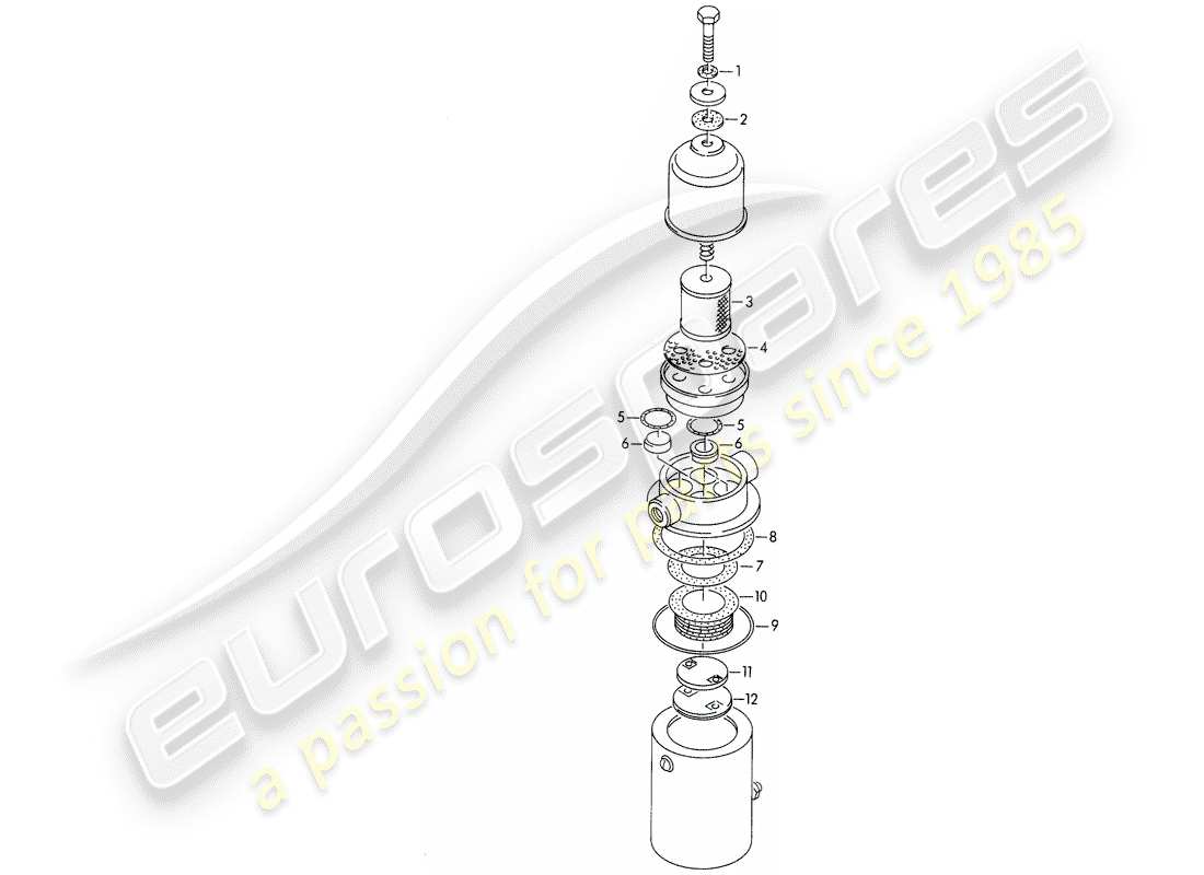 porsche 356/356a (1953) single parts - for - fuel pump - autopulse 500 - electric part diagram