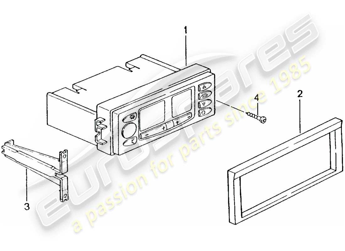 porsche 996 t/gt2 (2005) control switch part diagram