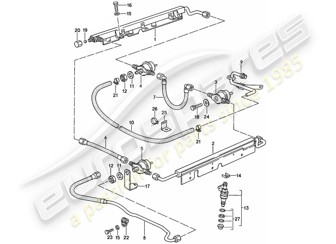 porsche 928 (1984) lh-jetronic - 3 - d - mj 1985>> part diagram