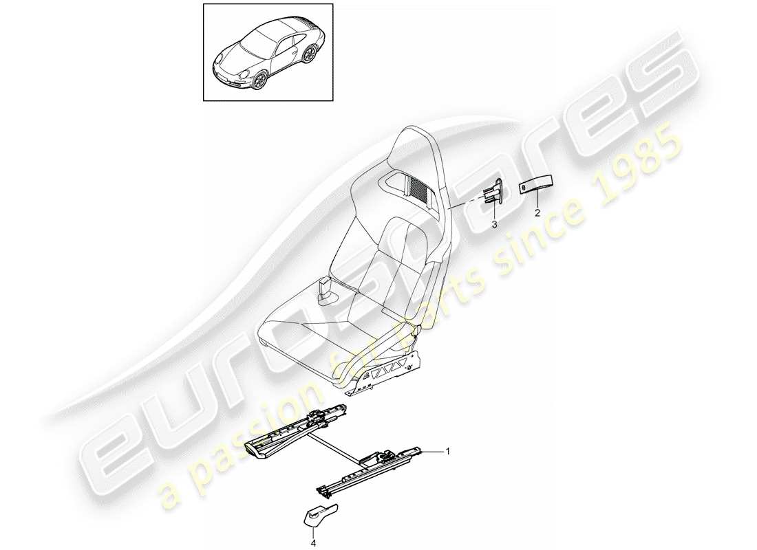 porsche 997 gen. 2 (2012) seat part diagram