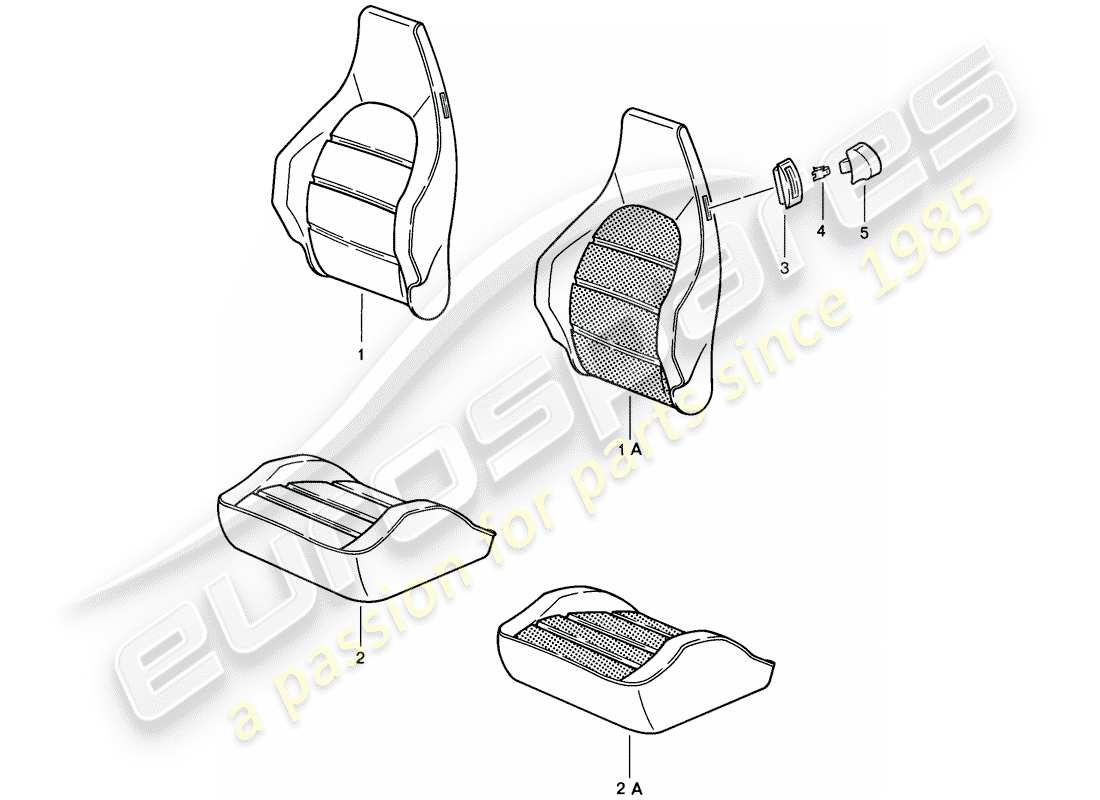 porsche 928 (1984) sports seat - electrically adjustable - cover - heater element - d - mj 1985>> part diagram