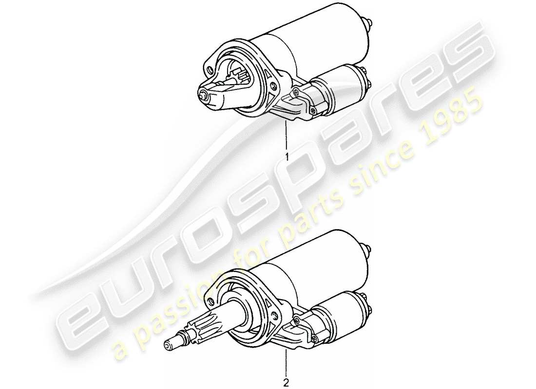 porsche replacement catalogue (2002) starter part diagram