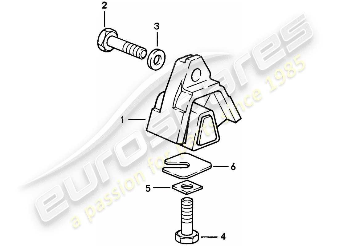 porsche 928 (1984) automatic transmission - transmission suspension - d - mj 1983>> - mj 1983 part diagram