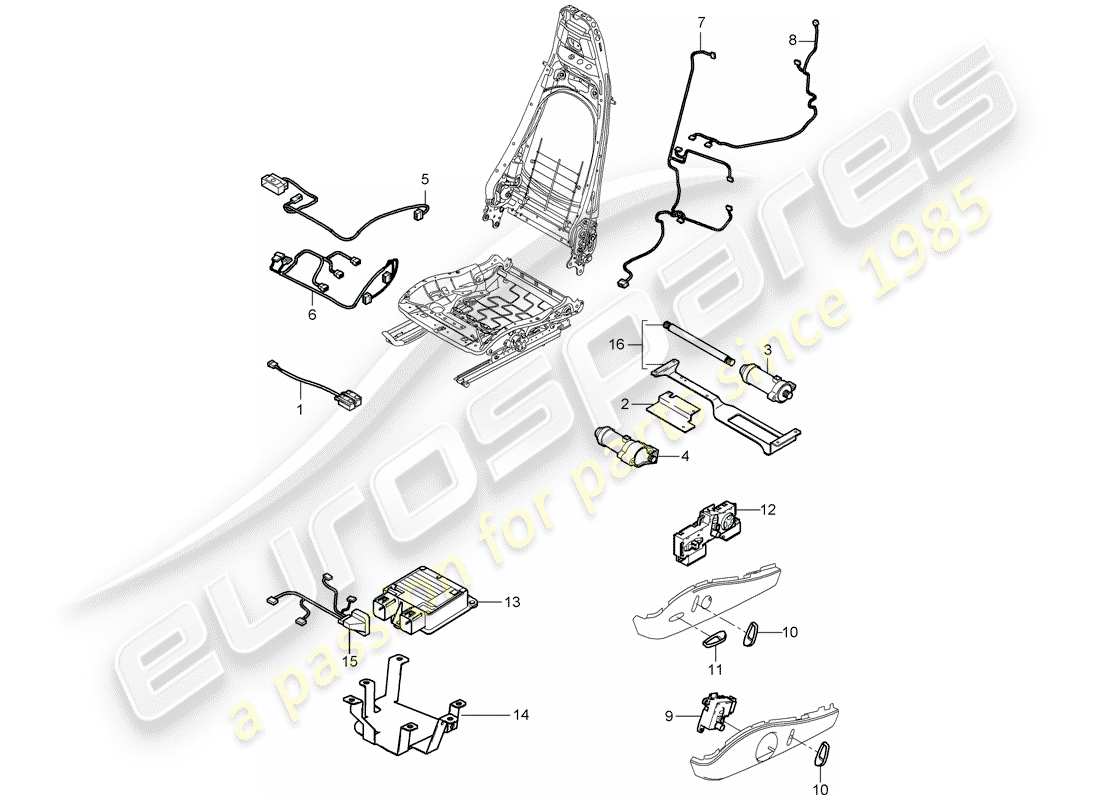 porsche 997 gt3 (2007) wiring harnesses part diagram