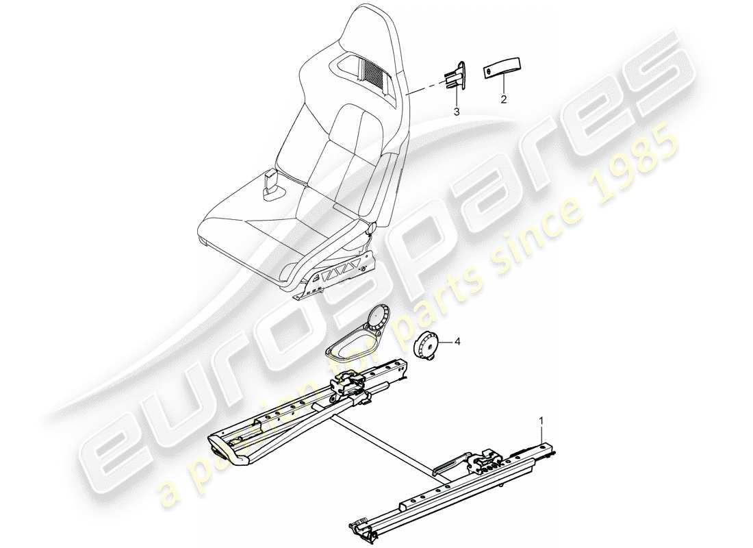 porsche cayman 987 (2008) seat part diagram