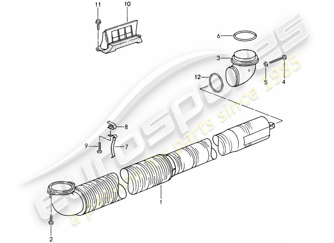 porsche 993 (1998) ventilation - heating system 2 part diagram