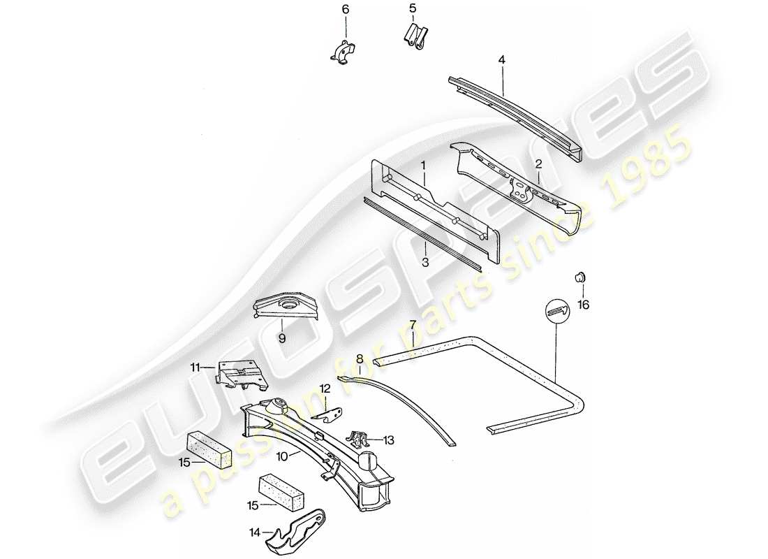 porsche 911 (1976) frame part diagram