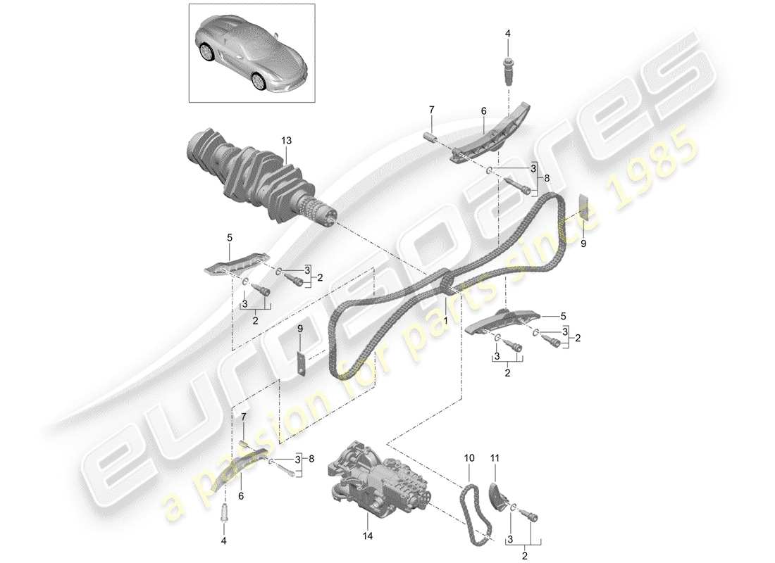 porsche boxster spyder (2016) valve control part diagram