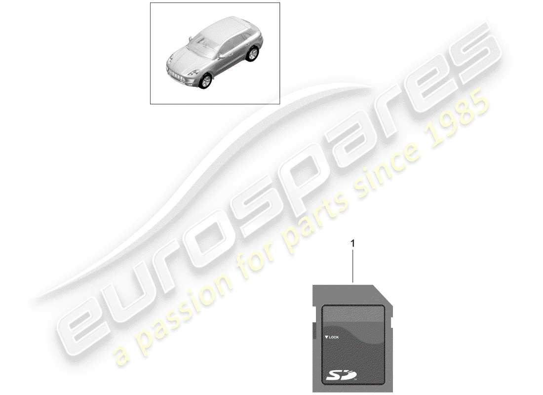 porsche macan (2018) sd memory card for updating part diagram