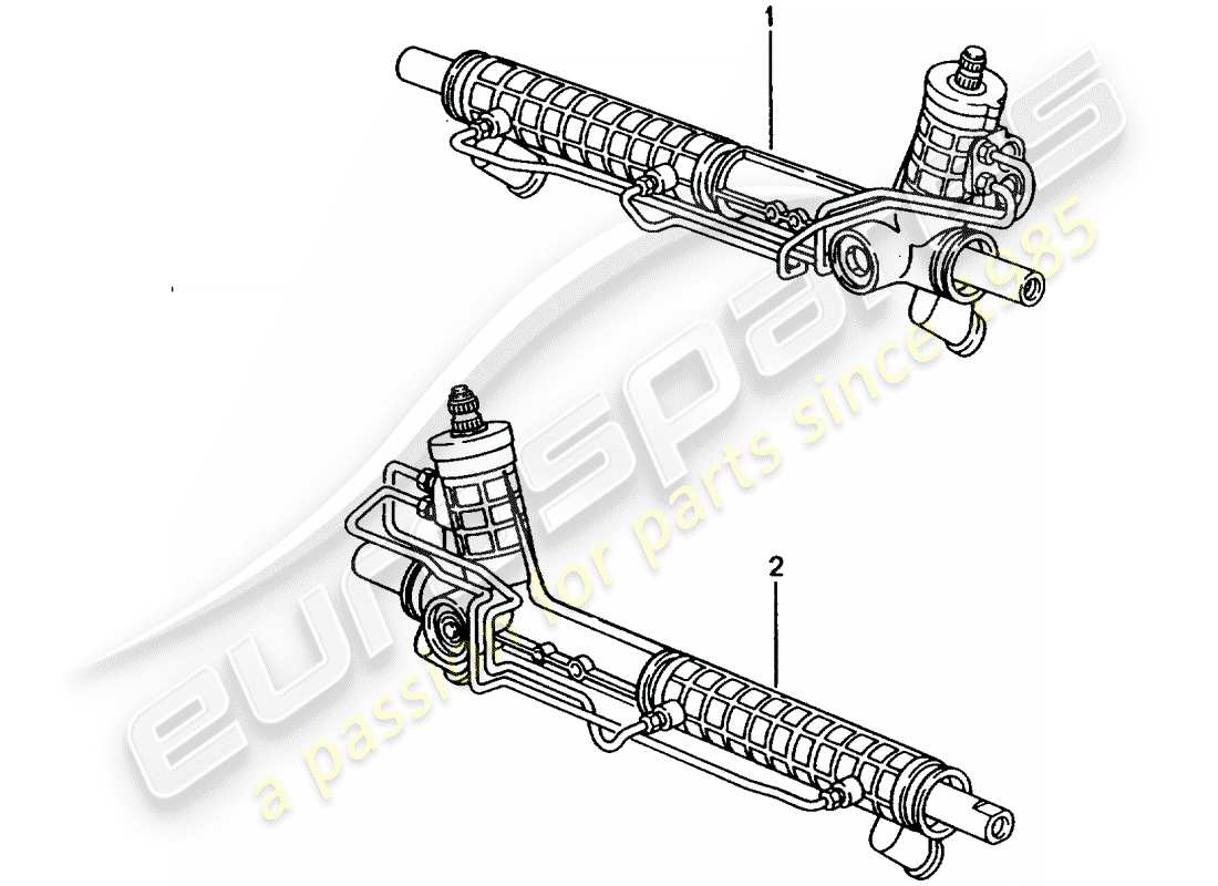 porsche replacement catalogue (2002) steering gear part diagram