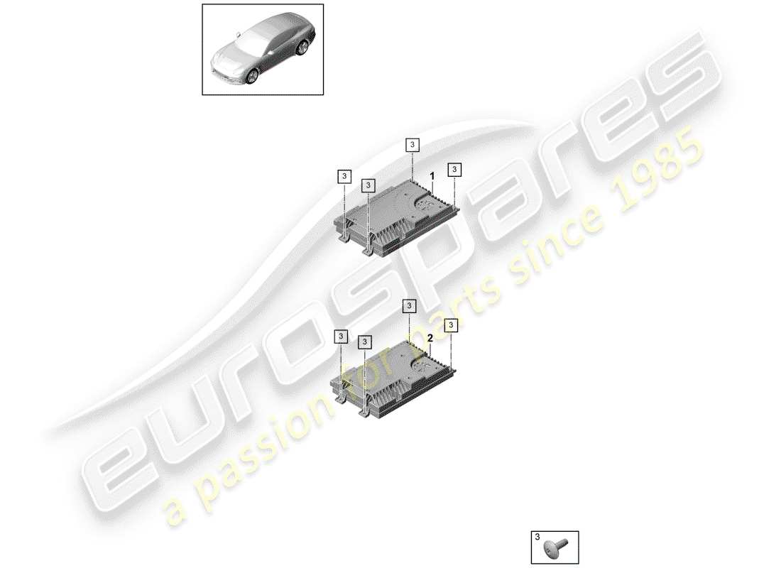 porsche panamera 971 (2020) amplifier part diagram