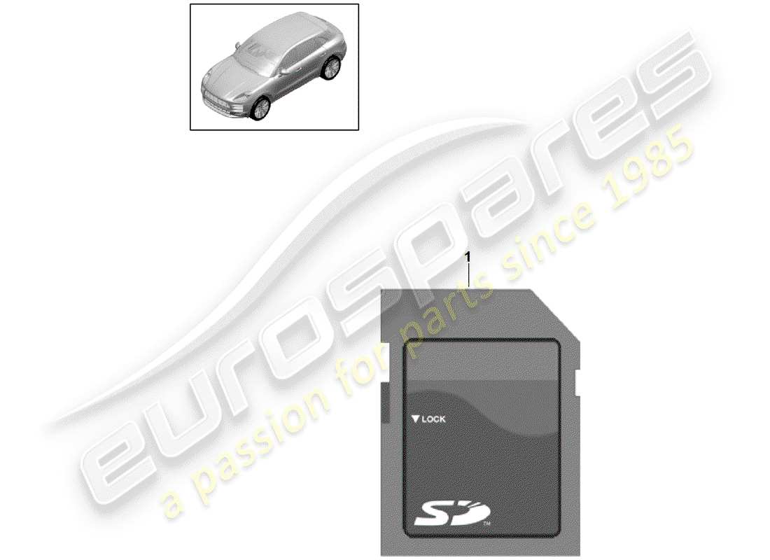 porsche macan (2019) sd memory card for updating part diagram