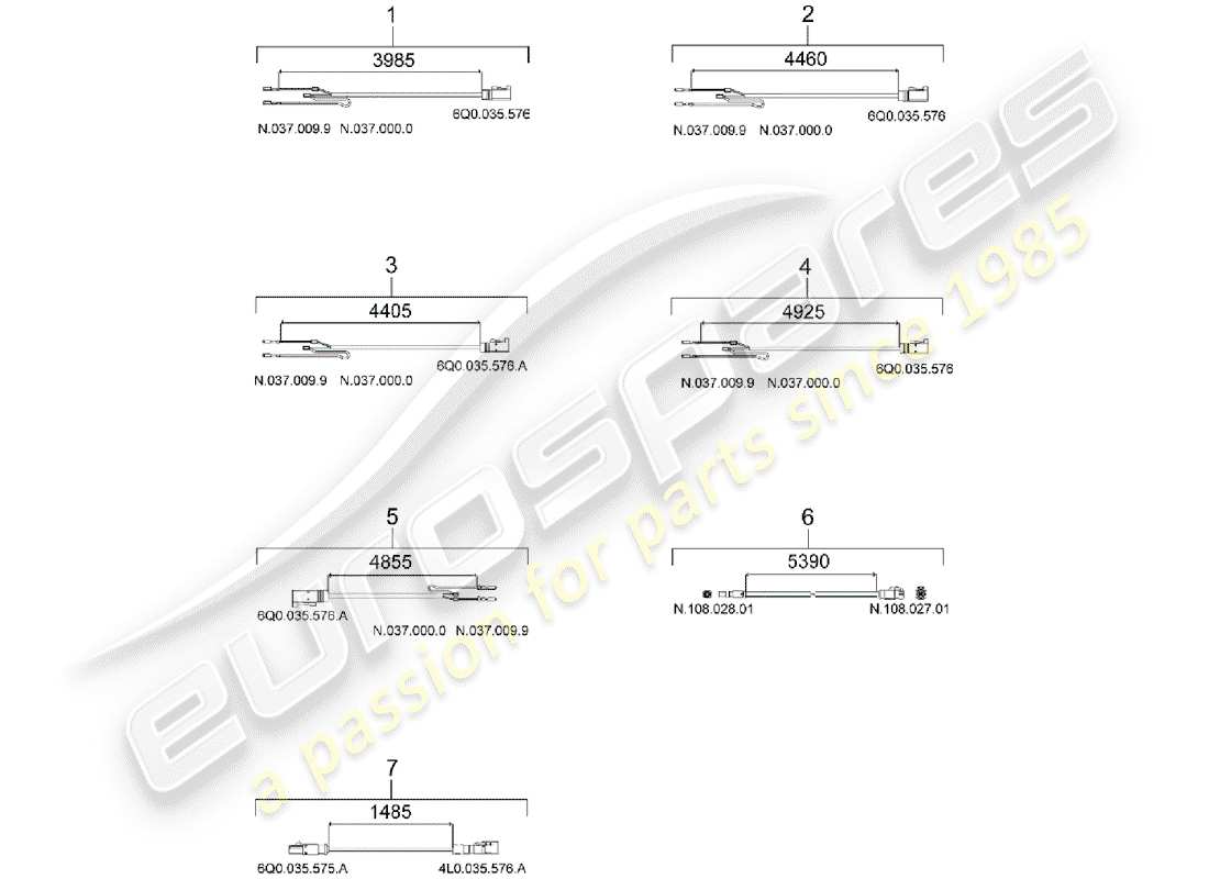 porsche macan (2019) connecting line part diagram