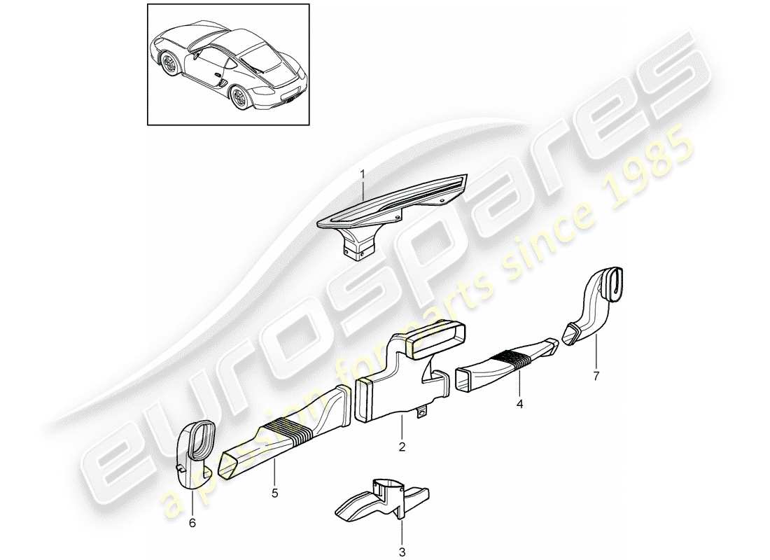 porsche cayman 987 (2009) heater part diagram