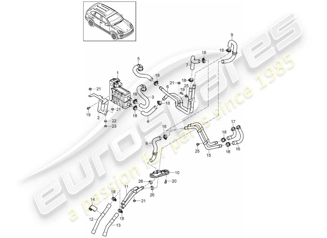 porsche cayenne e2 (2011) hybrid part diagram