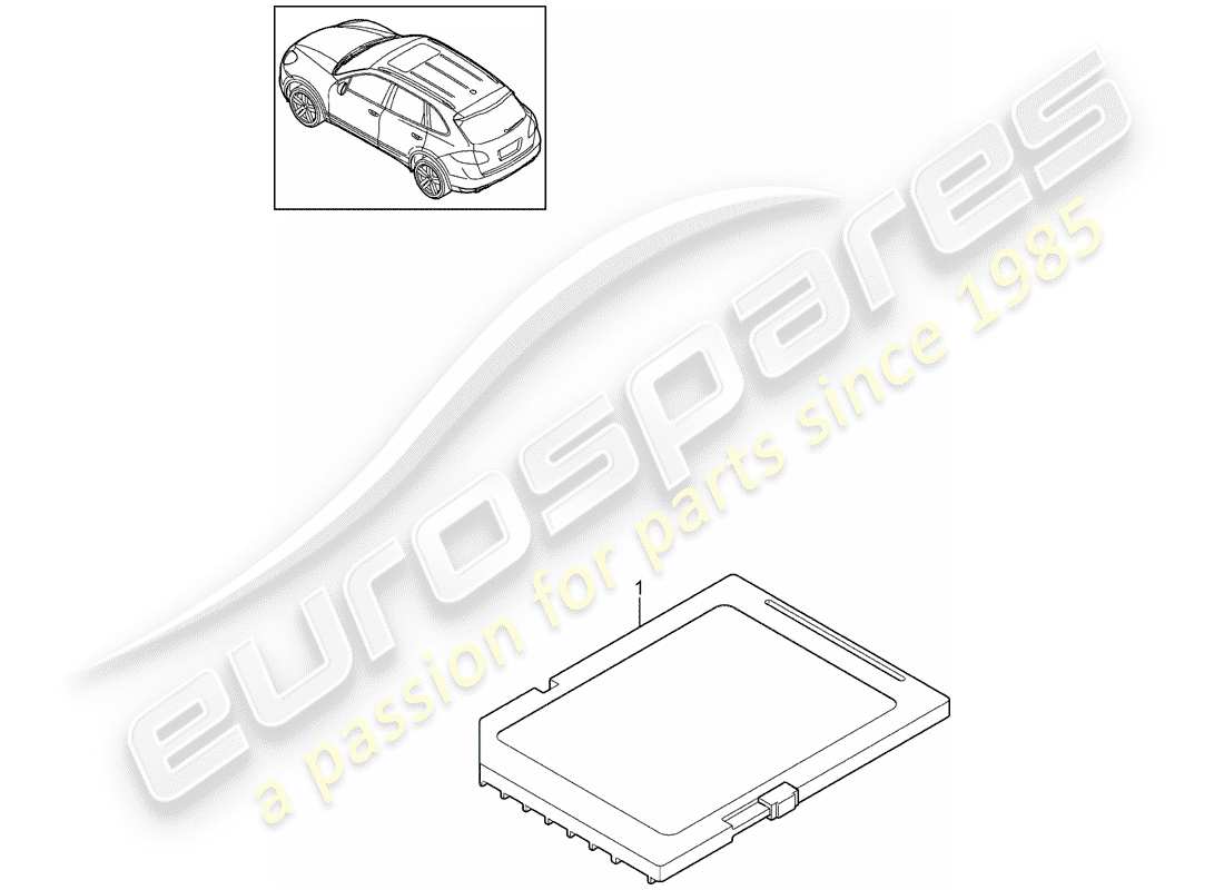 porsche cayenne e2 (2014) sd memory card for updating part diagram