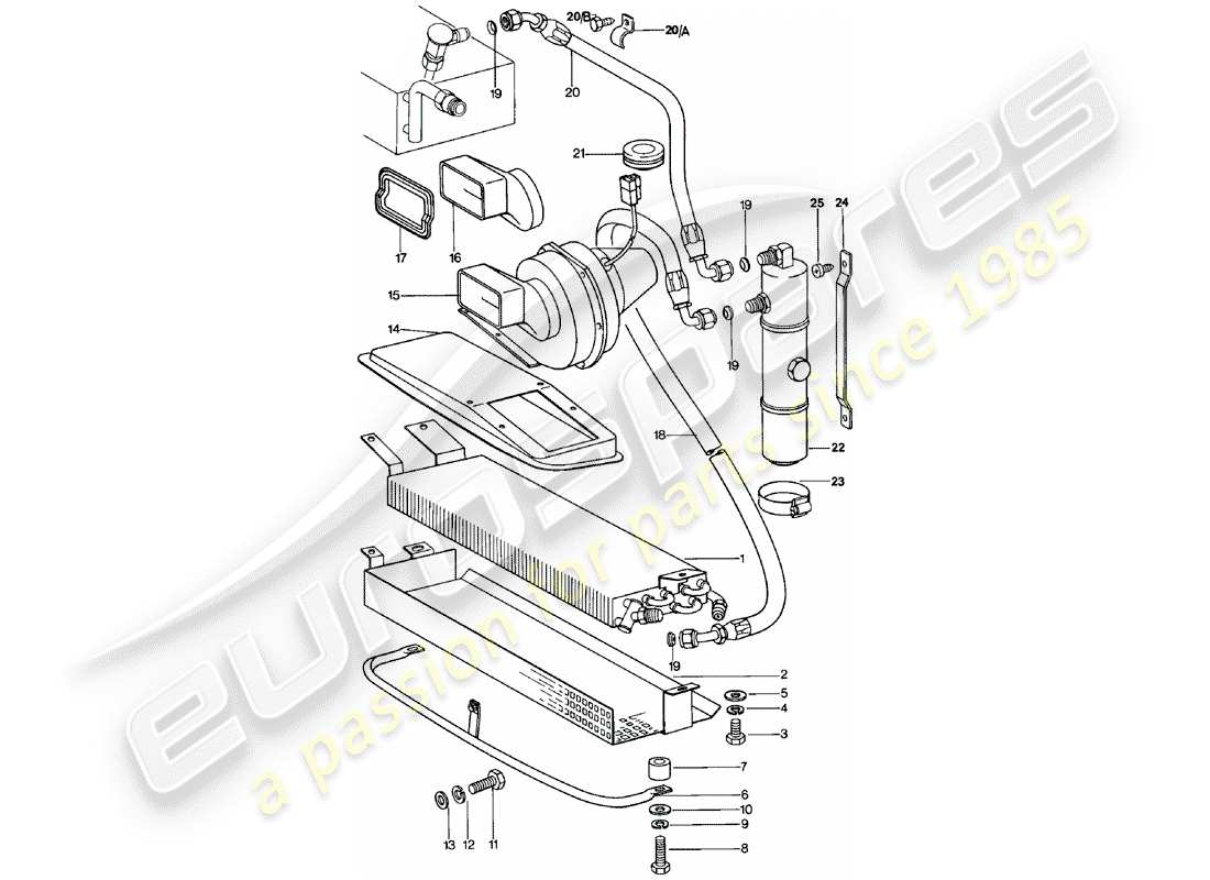 porsche 911 (1979) capacitor - refrigerant line - accessories and others part diagram