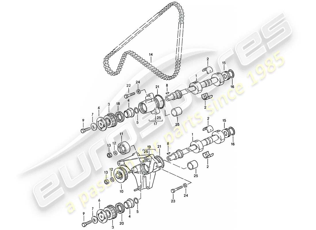 porsche 944 (1988) driving mechanism - shaft part diagram