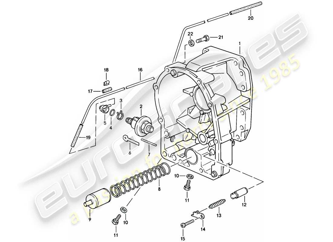 porsche 928 (1983) automatic transmission - transmission case - 3 - d - mj 1983>> - mj 1983 part diagram