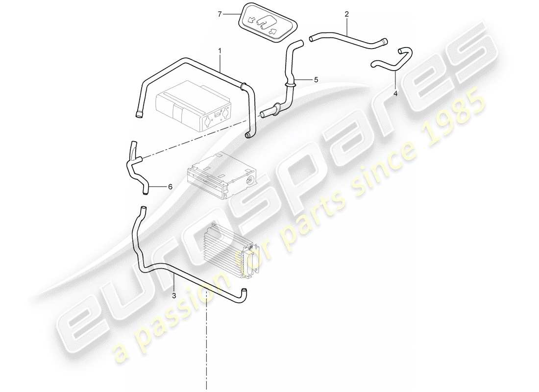 porsche cayman 987 (2008) luggage compartment part diagram