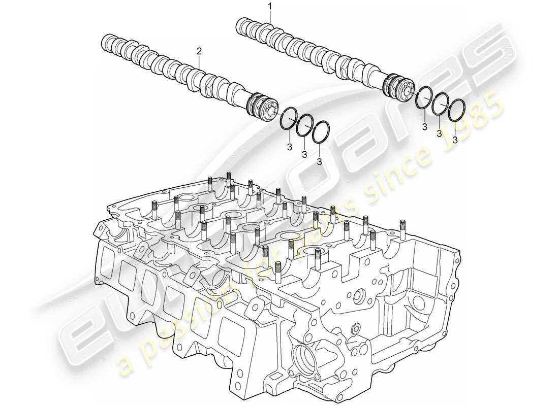 porsche cayenne (2010) camshaft part diagram