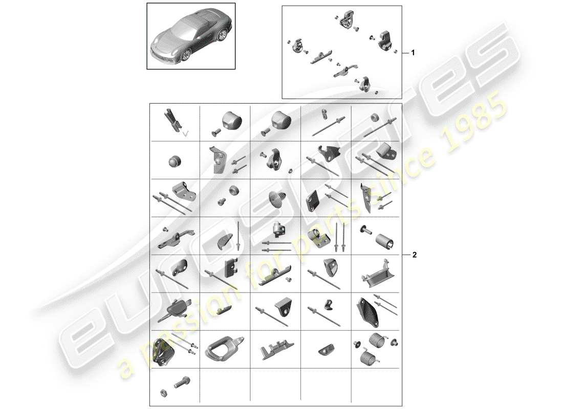 porsche 991r/gt3/rs (2019) sundry part diagram