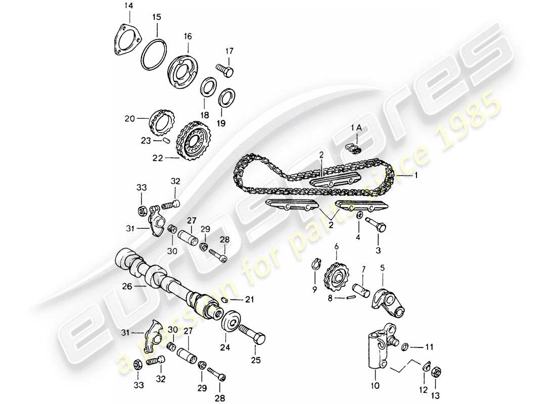 porsche 964 (1993) valve control part diagram