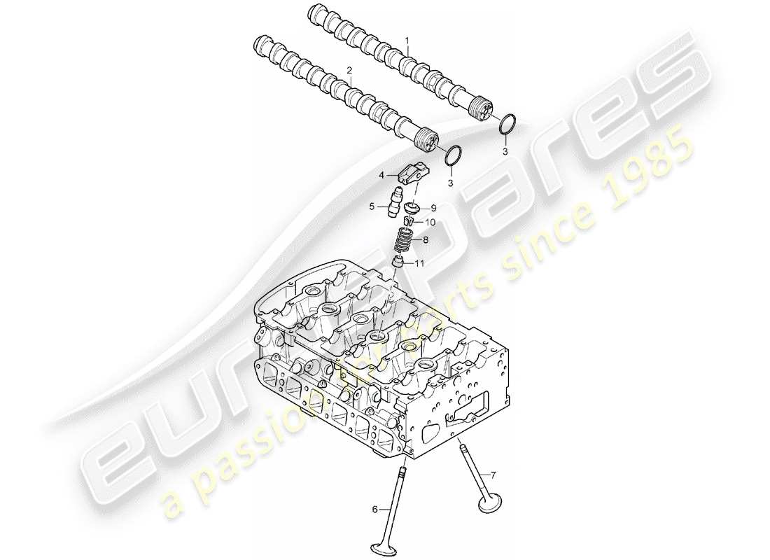 porsche cayenne (2006) camshaft part diagram