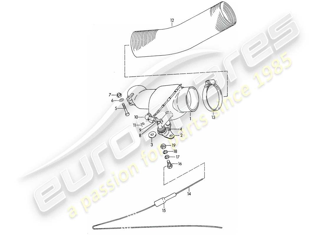 porsche 356b/356c (1962) heating air supply - valid for - f 122 851 >> - - f 212 601 >> - - f 157 751 >> part diagram