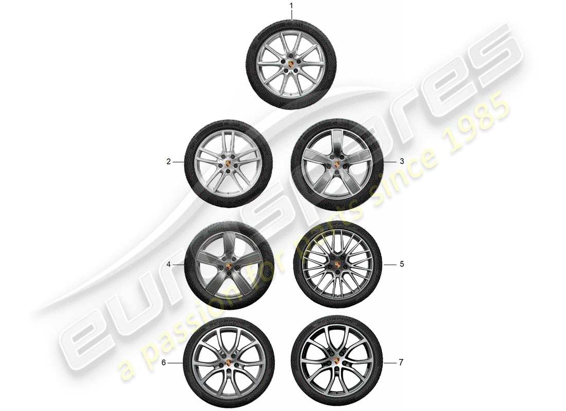 porsche tequipment cayenne (2017) gear set part diagram