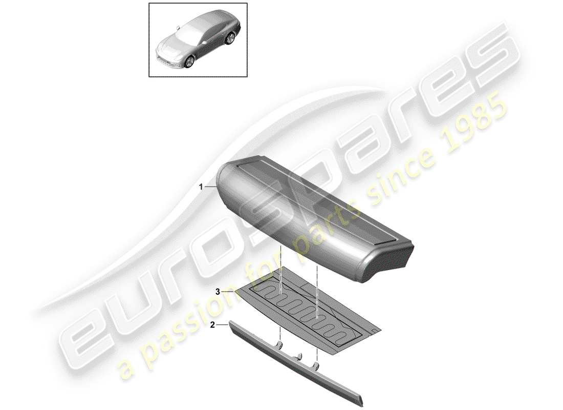 porsche panamera 971 (2019) seat cushion part diagram