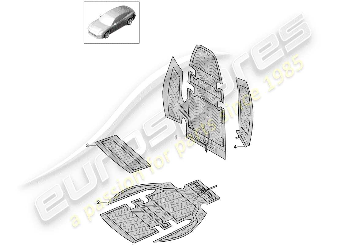 porsche panamera 971 (2018) heater element part diagram