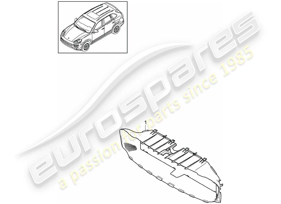 porsche cayenne e2 (2017) air duct parts diagram